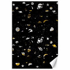 Space Pattern Canvas 12  X 18   by ValentinaDesign