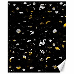 Space Pattern Canvas 16  X 20   by ValentinaDesign