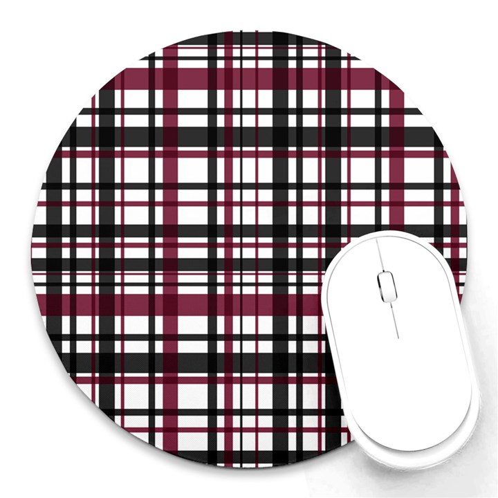 Plaid pattern Round Mousepads