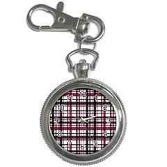 Plaid Pattern Key Chain Watches by ValentinaDesign