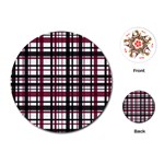 Plaid pattern Playing Cards (Round)  Front