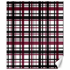 Plaid Pattern Canvas 8  X 10  by ValentinaDesign