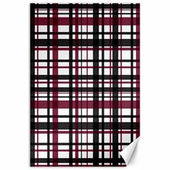 Plaid Pattern Canvas 24  X 36 