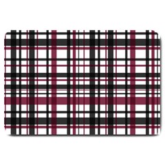 Plaid Pattern Large Doormat  by ValentinaDesign