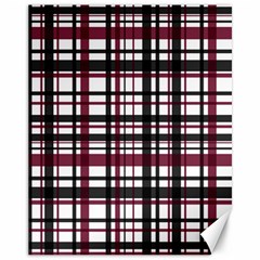 Plaid Pattern Canvas 11  X 14   by ValentinaDesign