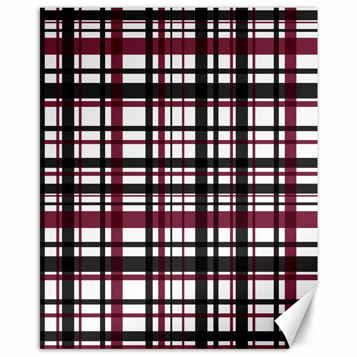 Plaid pattern Canvas 11  x 14  