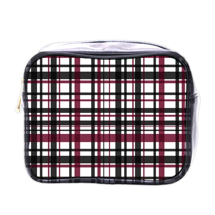 Plaid pattern Mini Toiletries Bags