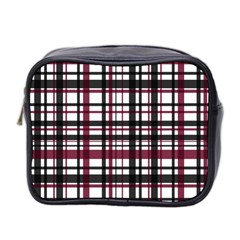 Plaid Pattern Mini Toiletries Bag 2-side by ValentinaDesign