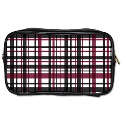 Plaid Pattern Toiletries Bags 2-side by ValentinaDesign