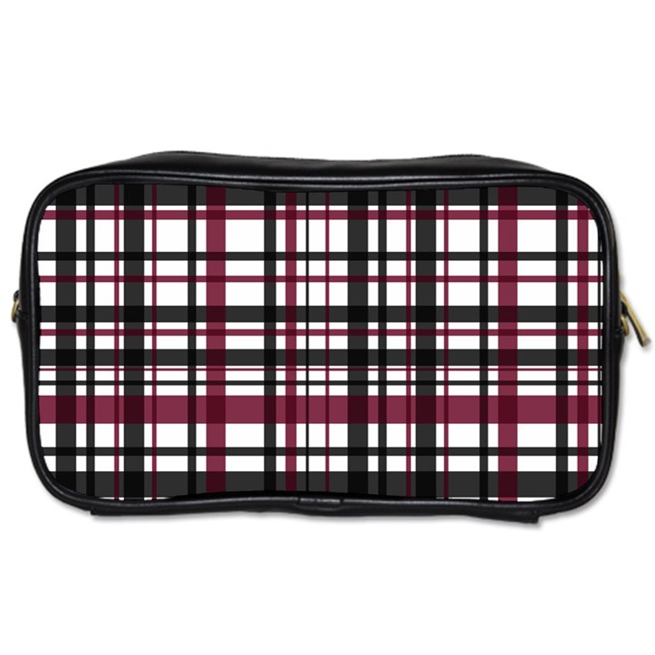 Plaid pattern Toiletries Bags 2-Side