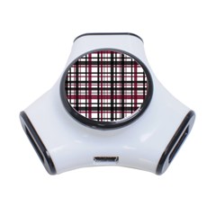 Plaid Pattern 3-port Usb Hub by ValentinaDesign