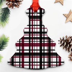 Plaid Pattern Christmas Tree Ornament (two Sides) by ValentinaDesign