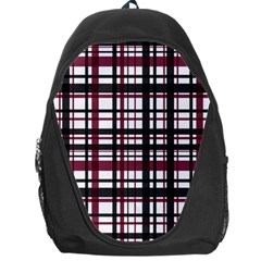 Plaid Pattern Backpack Bag by ValentinaDesign