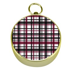 Plaid Pattern Gold Compasses by ValentinaDesign