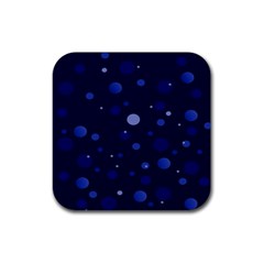 Decorative Dots Pattern Rubber Coaster (square)  by ValentinaDesign