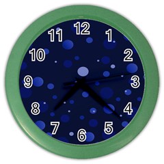 Decorative Dots Pattern Color Wall Clocks by ValentinaDesign