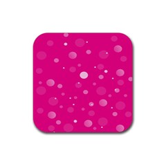 Decorative Dots Pattern Rubber Coaster (square)  by ValentinaDesign