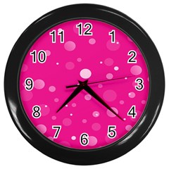 Decorative Dots Pattern Wall Clocks (black) by ValentinaDesign