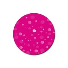 Decorative Dots Pattern Rubber Coaster (round)  by ValentinaDesign