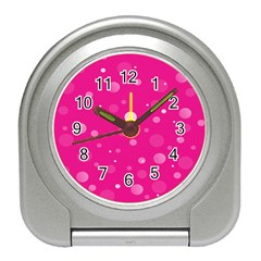 Decorative Dots Pattern Travel Alarm Clocks by ValentinaDesign