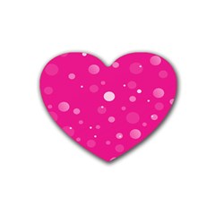 Decorative Dots Pattern Rubber Coaster (heart)  by ValentinaDesign