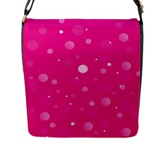 Decorative Dots Pattern Flap Messenger Bag (l)  by ValentinaDesign