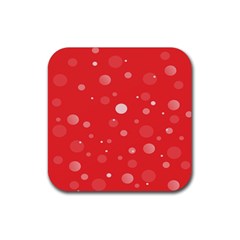 Decorative Dots Pattern Rubber Coaster (square)  by ValentinaDesign