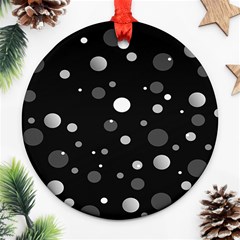 Decorative Dots Pattern Ornament (round) by ValentinaDesign