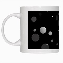 Decorative Dots Pattern White Mugs by ValentinaDesign