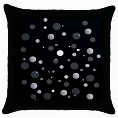 Decorative Dots Pattern Throw Pillow Case (black) by ValentinaDesign