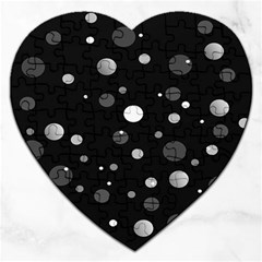 Decorative Dots Pattern Jigsaw Puzzle (heart) by ValentinaDesign