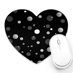 Decorative Dots Pattern Heart Mousepads by ValentinaDesign