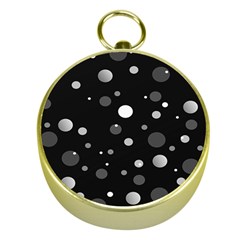 Decorative Dots Pattern Gold Compasses by ValentinaDesign