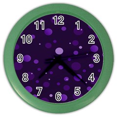 Decorative Dots Pattern Color Wall Clocks by ValentinaDesign