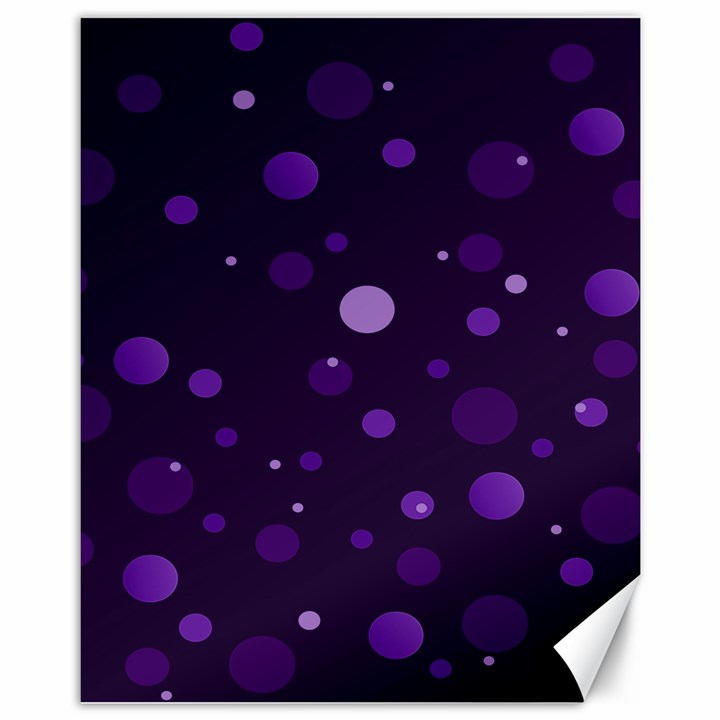 Decorative dots pattern Canvas 11  x 14  