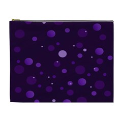 Decorative Dots Pattern Cosmetic Bag (xl) by ValentinaDesign