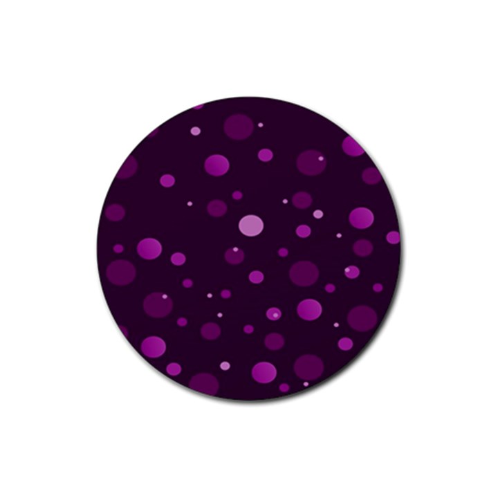 Decorative dots pattern Rubber Round Coaster (4 pack) 