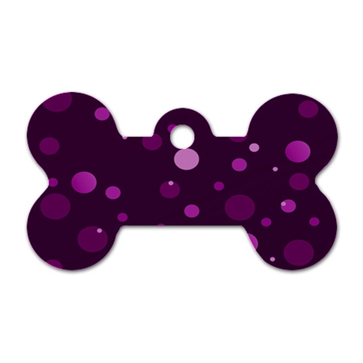 Decorative dots pattern Dog Tag Bone (Two Sides)