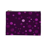 Decorative dots pattern Cosmetic Bag (Large)  Front