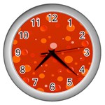 Decorative dots pattern Wall Clocks (Silver)  Front