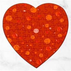 Decorative Dots Pattern Jigsaw Puzzle (heart) by ValentinaDesign