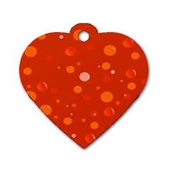 Decorative dots pattern Dog Tag Heart (Two Sides)