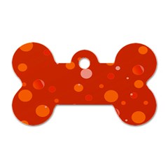 Decorative dots pattern Dog Tag Bone (One Side)