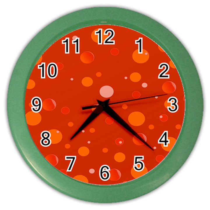 Decorative dots pattern Color Wall Clocks