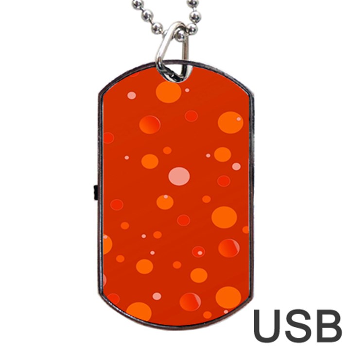 Decorative dots pattern Dog Tag USB Flash (One Side)