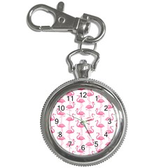 Pink Flamingos Pattern Key Chain Watches by Nexatart