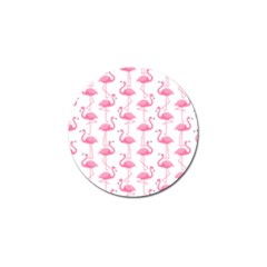 Pink Flamingos Pattern Golf Ball Marker by Nexatart