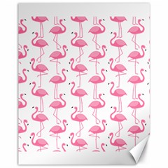 Pink Flamingos Pattern Canvas 11  X 14   by Nexatart