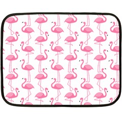 Pink Flamingos Pattern Double Sided Fleece Blanket (mini)  by Nexatart