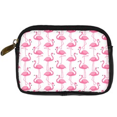 Pink Flamingos Pattern Digital Camera Cases by Nexatart